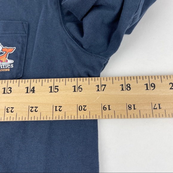 Vineyard Vines Tshirt Girls XL Blue Happy Thanksgiving Whale Long Sleeve - Picture 7 of 9
